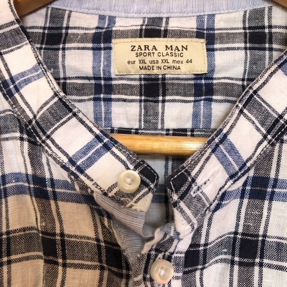 Zara Men’s  Linen Button Up Shirt XL - Picture 4 of 8